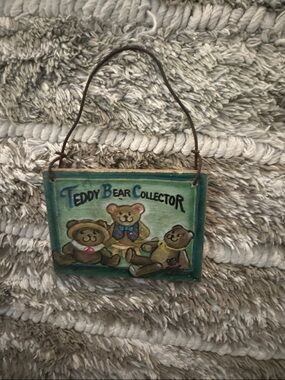 Teddy Bear Collector Hanging Plaque - Green